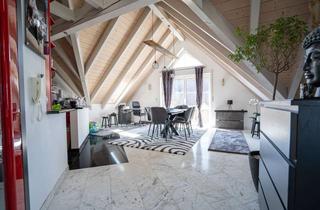Wohnung kaufen in Meyfried 10, 86663 Asbach-Bäumenheim, Dachmaisonette mit 2 Balkonen, Marmor, Fußbodenheiz., Schwedenofen, Stellplatz