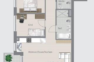Wohnung mieten in Dinkelstraße, 70825 Korntal-Münchingen, ERSTBEZUG: große 3,5 Zimmer-Wohnung mit Westbalkon im Neubau in Korntal!