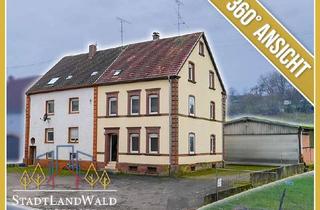 Haus kaufen in Hauptstraße 14, 66989 Nünschweiler, Zwei Einfamilienhäuser zum Ausbauen inkl. Halle und Garten - Nünschweiler (Pfalz)