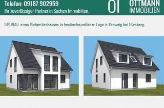 Haus kaufen in 90571 Schwaig bei Nürnberg, NEUBAU von zwei modernen Einfamilienhäusern direkt in Schwaig