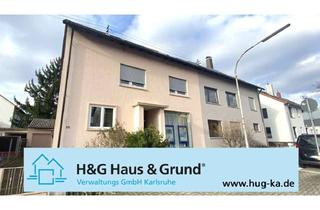 Anlageobjekt in 76149 Neureut, Wohn- und Geschäftshaus mit Büro, 2 WE, großem Garten und Garage in zentraler Lage