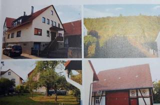 Haus kaufen in 74855 Haßmersheim, Haßmersheim - Zweifamilienhaus mit Dachterrasse, Garage und Hofanteil