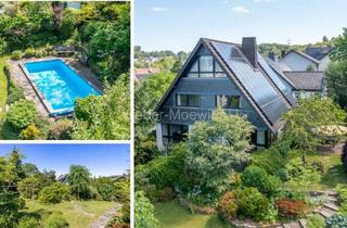 Haus kaufen in 51789 Lindlar, Architektenhaus mit ELW, 2. Bauparzelle, Photovoltaik, attraktivem Garten, Pool, Teich ...