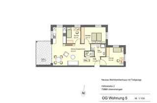 Wohnung kaufen in Höflestraße, 72669 Unterensingen, 4-Zimmer Obergeschoss Neubauwohnung in Unterensingen