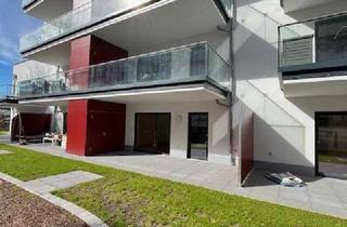 Wohnung kaufen in 94469 Deggendorf, IHR LEBENS(T)RAUM! NEU, GEHOBEN, EXKLUSIV! 2-Zimmer- Erdgeschosswohnung mit Terrasse +TG-Stellplatz!