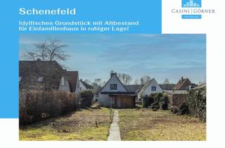 Grundstück zu kaufen in 22869 Schenefeld, Idyllisches Grundstück mit Altbestand in ruhiger Lage von Schenefeld!
