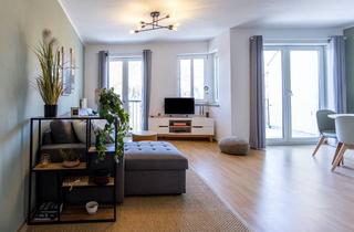 Immobilie mieten in Hansapark 10, 39116 Magdeburg, Design Apartment mit Balkon & TG-Stellplatz | 2 Zimmer | Arbeitsplatz | Netflix | King-Size Bett | Kaffee + Tee