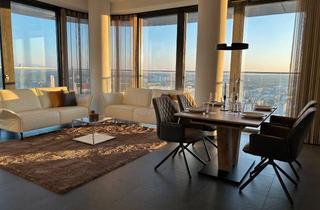 Immobilie mieten in Europa-Allee, 60327 Frankfurt am Main, 33. Stock: Möblierte 3-Zimmer-Wohnung mit Balkon und Süd-West Ausrichtung