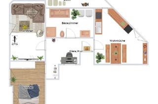Wohnung mieten in 63110 Rodgau, Schicke 2,5 Zimmerwohnung - Einbauküche - ruhige Lage im Grünen - Rodgau