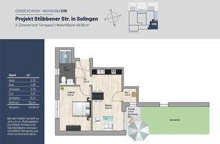 Wohnung kaufen in Stübbener Straße 76, 42719 Wald, 49 m² 2-Z. // Exklusive Terrassen, Garten Wohnung