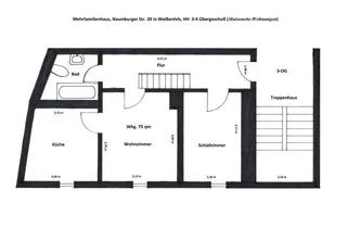 Wohnung mieten in Naumburger Str. 39, 06667 Weißenfels, Wunderschöne 4-Raum-Wohnung im HH, 3-Obergeschoß-Dachgeschoß