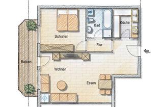 Wohnung kaufen in Im Häule, 74535 Mainhardt, Vermietete 2-Zi-Wohnung mit Balkon und Außenstellplatz in ruhiger Lage!