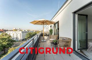 Wohnung kaufen in 80634 München, Neuhausen - Neubau-Eleganz: Erholung in hellem Wohnambiente mit sonniger Dachterrasse
