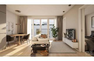 Wohnung kaufen in Aubing-Ost-Straße 70, 81245 Aubing, Leben wie in einer Suite! 2-Zi-Whg. mit großen Schiebefenstern im offenen Wohnbereich u. Duschbad