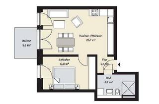Wohnung kaufen in 30880 Laatzen, Neubau Alt-Laatzen: 2 Zi.- Wohnung mit Balkon, Wärmepumpe, PV Anlage und KfW Förderung