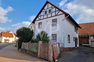 Einfamilienhaus kaufen in 37299 Weißenborn, Einfamilienhaus mit großer Scheune und Garten mit Obstbaumbestand