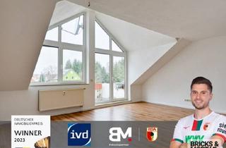 Wohnung kaufen in Sudetenlandstr. 6b, 86470 Thannhausen, Thannhausen - 2-Zimmer-Dachgeschosswohnung mit Balkon und RAUMHOHEN FENSTER in Thannhausen