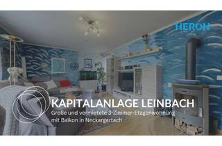 Wohnung kaufen in 74078 Neckargartach, KAPITALANLAGE LEINBACH - Große und vermietete 3-Zimmer-Etagenwohnung mit Balkon in Neckargartach