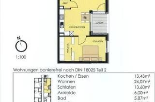 Wohnung kaufen in 74391 Erligheim, Erligheim - Betreute Seniorenwohnung Erligheim, 2-Zimmer u. Kfz-Abstellplatz