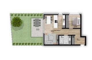Wohnung mieten in Oettinger Straße 35a, 91717 Wassertrüdingen, Erstbezug! Energieeffizient - Barrierefrei - 2 Zimmer mit Garten