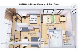 Wohnung mieten in 87600 Kaufbeuren (Kernstadt), Möblierte, sonnige 3-Zimmer-Wohnung mit Balkon im 2. OG in Kaufbeuren