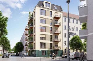 Wohnung kaufen in Kaskelstraße 36, 10317 Lichtenberg (Lichtenberg), KfW-40 mit QNG: 3-Zimmer-Dachgeschosswohnung mit großer Wohnküche und Terrasse im Holzhybridneubau