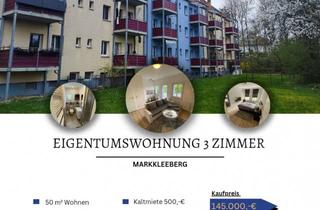 Wohnung kaufen in 04416 Markkleeberg, sanierte & gut vermietete Eigentumswohnung mit 3 Zimmer und Balkon in Markkleeberg
