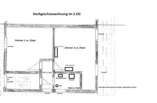 Wohnung mieten in Industriestraße, 47877 Willich, 2 Zi. ca 50 qm, 2.OG, DG-Topwohnung in bester Lage 47877 Willich.