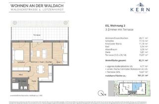 Wohnung kaufen in Waldachstraße, 72178 Waldachtal, Optimal geschnittene 3-Zimmer-Wohnung mit Süd-Terrasse (Wohnung 3, EG)