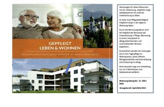 Wohnung mieten in 88161 Lindenberg im Allgäu, Ü60 Gepflegt Leben & Wohnen - Neubau - 3 Zimmer Wohnung mit Balkon zu vermieten