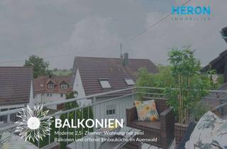 Wohnung kaufen in 71549 Auenwald, BALKONIEN - Moderne 2,5-Zimmer-Wohnung mit zwei Balkonen und offener Küche in Auenwald