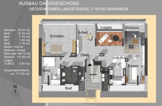 Wohnung kaufen in Seckenheimer Landstraße, 68163 Neuostheim, Dachboden in MA-Neuostheim mit Baugenehmigung - zum Selbstausbau