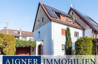 Einfamilienhaus kaufen in 80935 München, München - AIGNER - Harmonisches Ensemble: Mehrfamilienhaus verbunden mit charmantem Einfamilienhaus