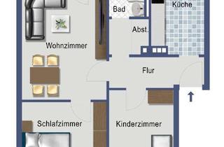 Anlageobjekt in Andersenstraße 15, 50127 Bergheim, langfristig vermietete Wohnung mit Balkon und Kohle/Holz-Ofen