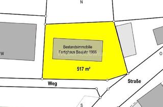 Grundstück zu kaufen in 53804 Much, ZENTRUMSLAGE: 517 m² großes Baugrundstück mit Bestandsgebäude (Fertighaus) zur Entwicklung