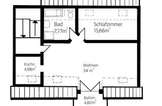Wohnung mieten in Kantstraße 16, 65468 Trebur, Geschmackvolle 2-Raum-DG-Wohnung mit Balkon und Einbauküche in Trebur