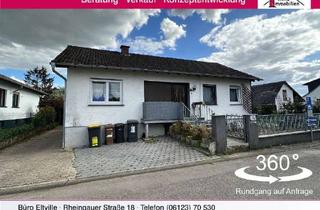 Haus kaufen in 55459 Grolsheim, Grolsheim: Massiv gebauter Bungalow auf großem, sonnigem Grundstück in ansprechender Wohnlage