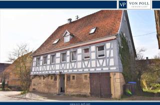 Wohnung kaufen in 74541 Vellberg, Dachgeschosswohnung mit Potenzial in historischem Fachwerkhaus