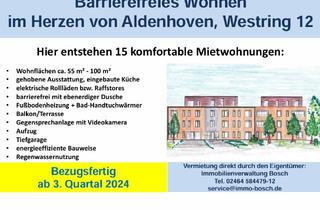 Wohnung mieten in Westring 12, 52457 Aldenhoven, 15 barrierefreie Wohnungen ab 3. Quartal 2024 (57 - 100 m²)