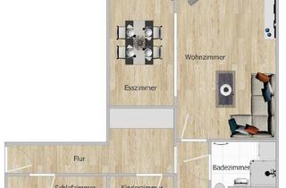 Wohnung mieten in Pablo-Neruda-Str. 18, 18147 Toitenwinkel, 3-Raumwohnung mit Esszimmer, Duschbad, Balkon