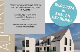 Wohnung kaufen in 93342 Saal an der Donau, Neubau Erdgeschosswohnung im Energieeffizienhaus in attraktiver Lage!