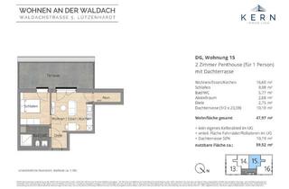 Wohnung mieten in Waldachstraße, 72178 Waldachtal, SINGLE-WOHNUNG! 2-Zimmer-Wohnung mit großzügiger Dachterrasse und schöner Aussicht (Wohnung 15, DG)