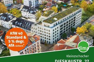 Wohnung kaufen in Dieskaustraße 27, 04229 Kleinzschocher, KfW-40-Neubau am Volkspark! Herrliche WE mit riesiger SO-Terrasse, HWR, Keller, Aufzug u.v.m.