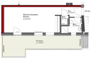 Wohnung mieten in Am Wichelshof, 53111 Bonn-Castell, 1-Zimmer-WHG mit Dachterrasse, Laminat,...! Erstbezug nach DG-Aufstockung