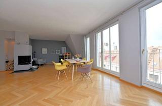 Wohnung kaufen in Hans-Sachs-Str., 80469 Ludwigsvorstadt-Isarvorstadt, Dachterrassenwohnung mit Kaminofen im herrschaftlichen Altbau