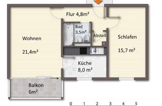Wohnung kaufen in 55126 Finthen, 2-ZKBB mit Laminat & TG-Platz in Mainz-Finthen