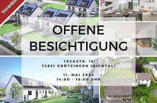Doppelhaushälfte kaufen in 72631 Aichtal, KFW40-Neubau-Doppelhaushälfte in toller Lage, Aichtal-Grötzingen - Förderfähig!