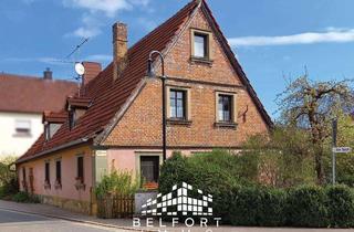 Einfamilienhaus kaufen in Am Bach, 97519 Riedbach, EINFAMILIENHAUS MIT FACHWERKCHARME: NATURNAH GELEGEN MIT ÜBERDACHTER TERRASSE, TEICH UND GARTEN!