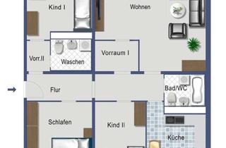 Wohnung kaufen in 04207 Lausen-Grünau, Geräumige 4-Raumwohnung, 700 Meter vom Kulkwitzer See entfernt