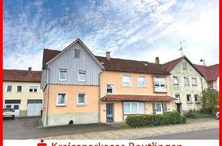 Haus kaufen in 72525 Münsingen, Wohnhaus mit Werkstatt, Doppelgarage und großem Grundstück in Münsingen-Auingen